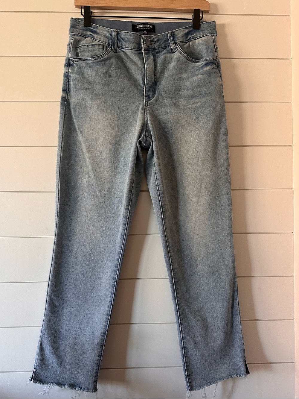 Mac and Me Straight Leg Jeans with Raw Hem